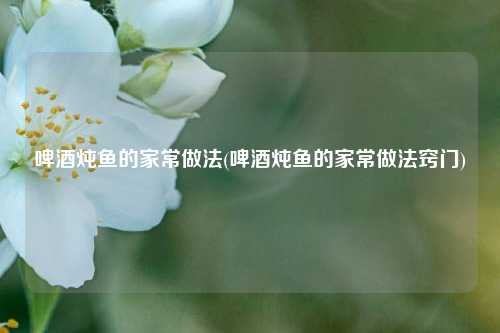 啤酒炖鱼的家常做法(啤酒炖鱼的家常做法窍门)