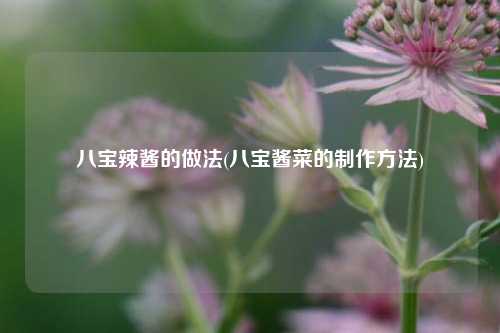 八宝辣酱的做法(八宝酱菜的制作方法)